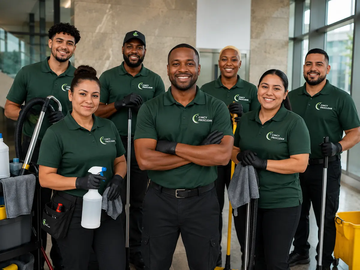 Cincy ProClean commercial cleaning crew in uniform in Cincinnati, Ohio