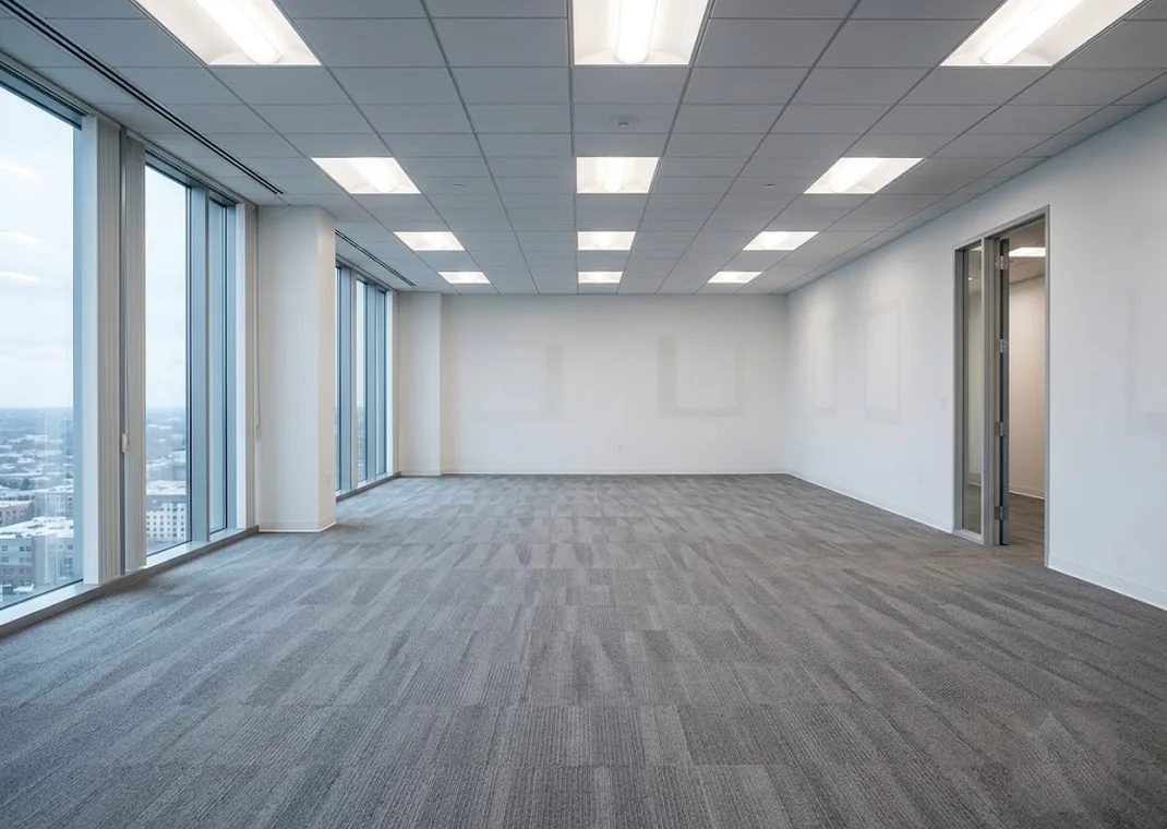 Empty commercial office suite in Cincinnati after a move out cleaning
