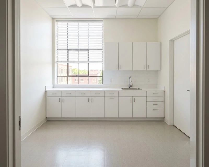 Newly finished medical suite in Cincinnati after post construction cleaning