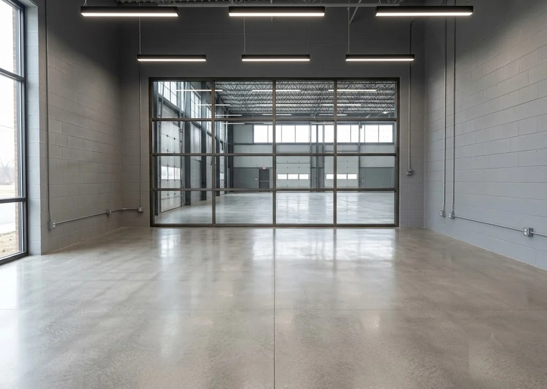 Industrial office in Dayton, Ohio after post construction cleaning