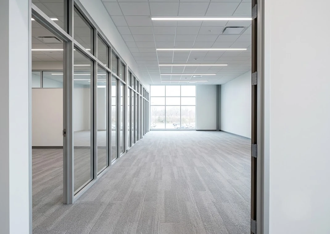 Office suite handed over after post construction cleaning services in Cincinnati
